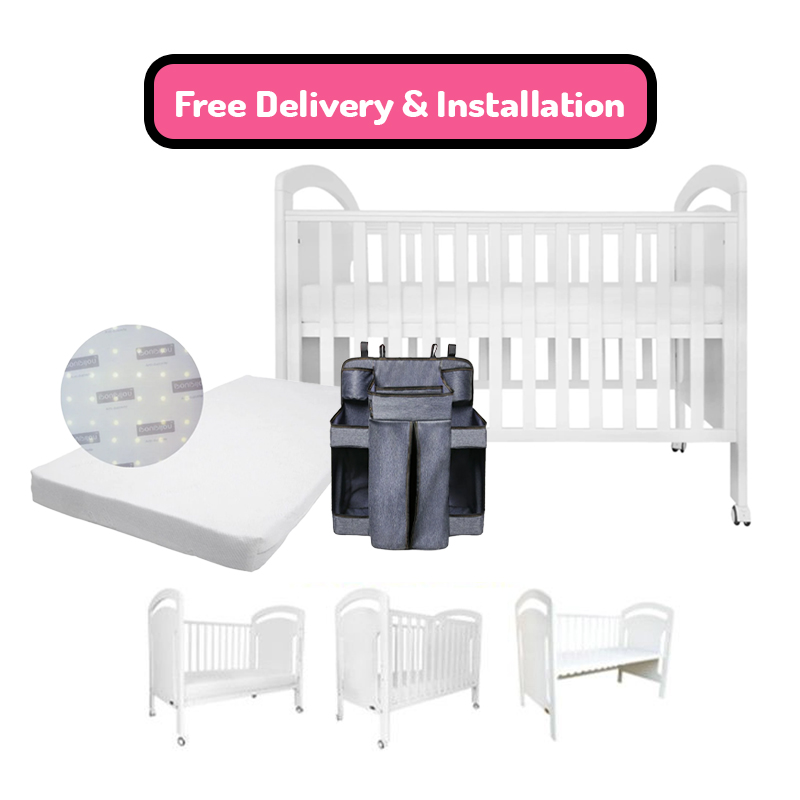 Bonbijou Osito 5-in-1 Baby Cot Bundle + Free delivery & Installation